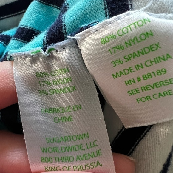 LILLY PULITZER Maria Sweater Boatneck Everglades Stripe Blue & White Sz XS - Picture 5 of 5